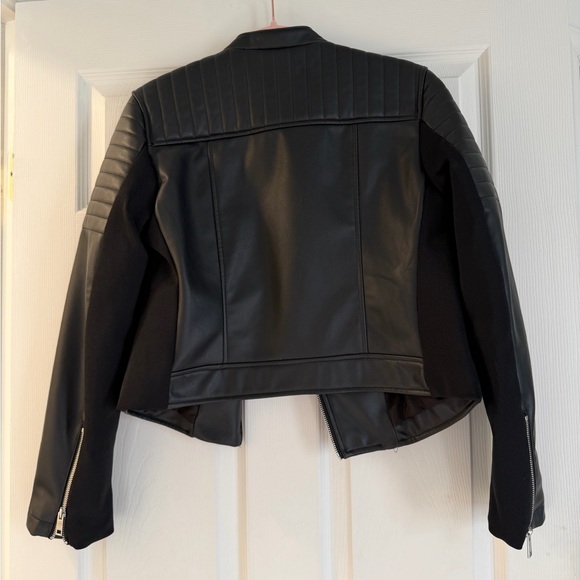 Zara Women's Black Leather Biker Jacket - Picture 3 of 3